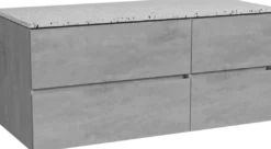 Storke Edge badkamermeubel met Tavola wastafelblad voor waskom(men)
