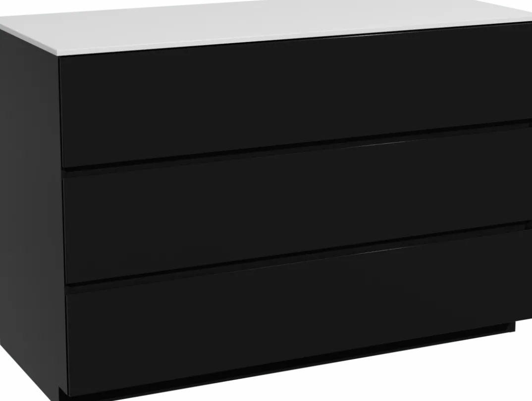 Storke Edge badkamermeubel met Tavola wastafelblad voor waskom(men)