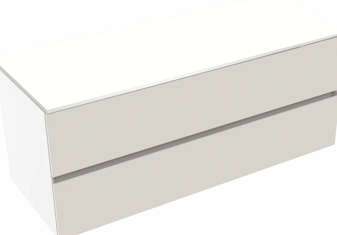 Storke Edge badkamermeubel met Tavola wastafelblad voor waskom(men)