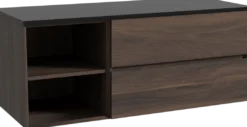 Storke Edge badkamermeubel met Panton wastafelblad voor waskom(men)