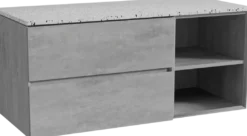 Storke Edge badkamermeubel met Tavola wastafelblad voor waskom(men)
