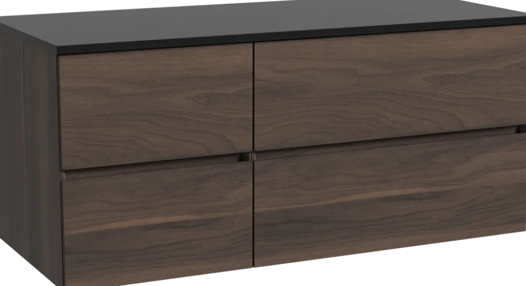 Storke Edge badkamermeubel met Panton wastafelblad voor waskom(men)