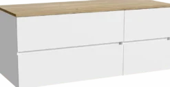 Storke Edge badkamermeubel met Panton wastafelblad voor waskom(men)