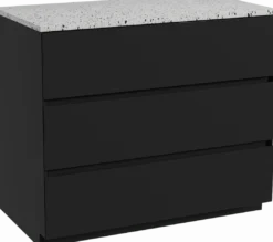 Storke Edge badkamermeubel met Tavola wastafelblad voor waskom(men)