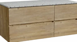 Storke Edge badkamermeubel met Tavola wastafelblad voor waskom(men)