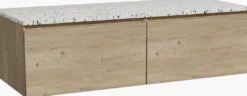 Storke Edge badkamermeubel met Tavola wastafelblad voor waskom(men)