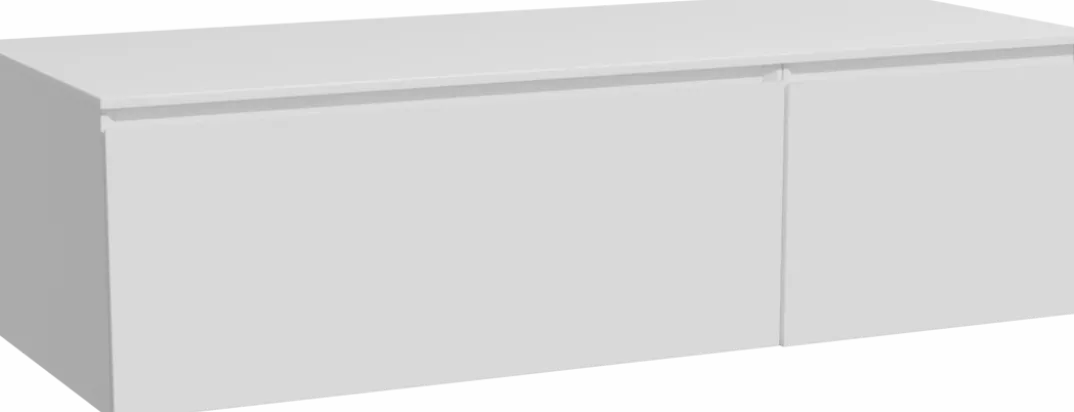 Storke Edge badkamermeubel met Tavola wastafelblad voor waskom(men)