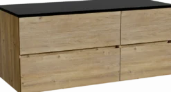 Storke Edge badkamermeubel met Panton wastafelblad voor waskom(men)