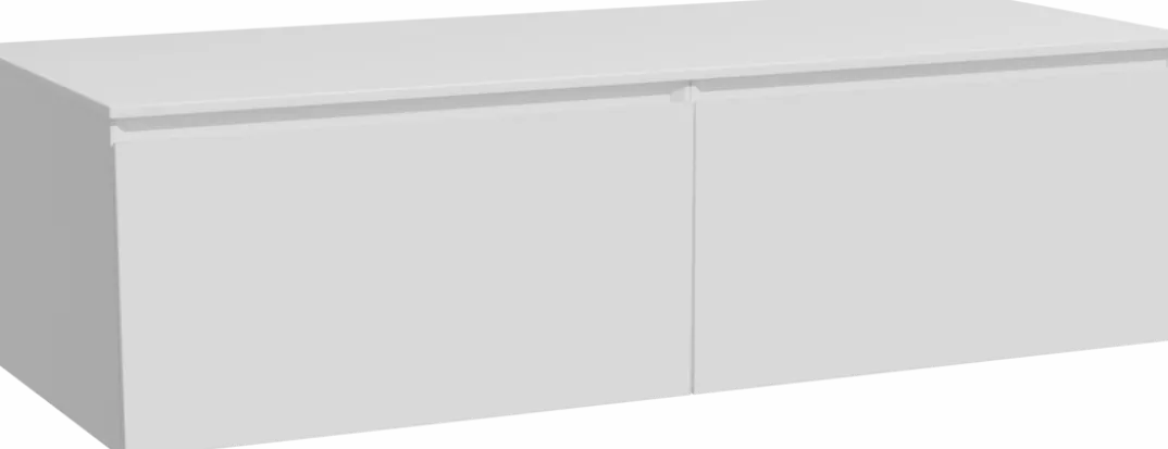 Storke Edge badkamermeubel met Tavola wastafelblad voor waskom(men)