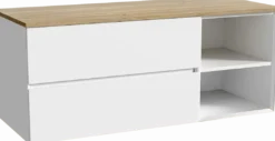 Storke Edge badkamermeubel met Panton wastafelblad voor waskom(men)