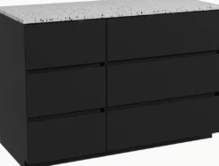 Storke Edge badkamermeubel met Tavola wastafelblad voor waskom(men)