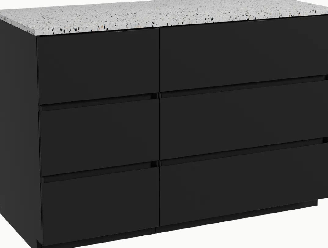 Storke Edge badkamermeubel met Tavola wastafelblad voor waskom(men)