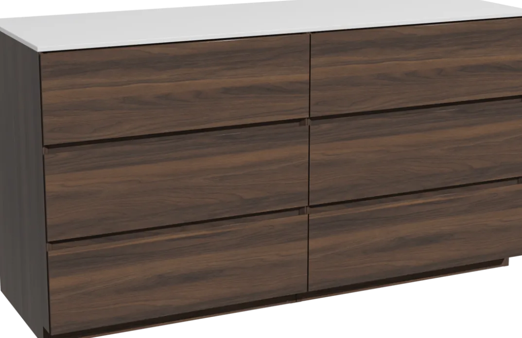 Storke Edge badkamermeubel met Tavola wastafelblad voor waskom(men)