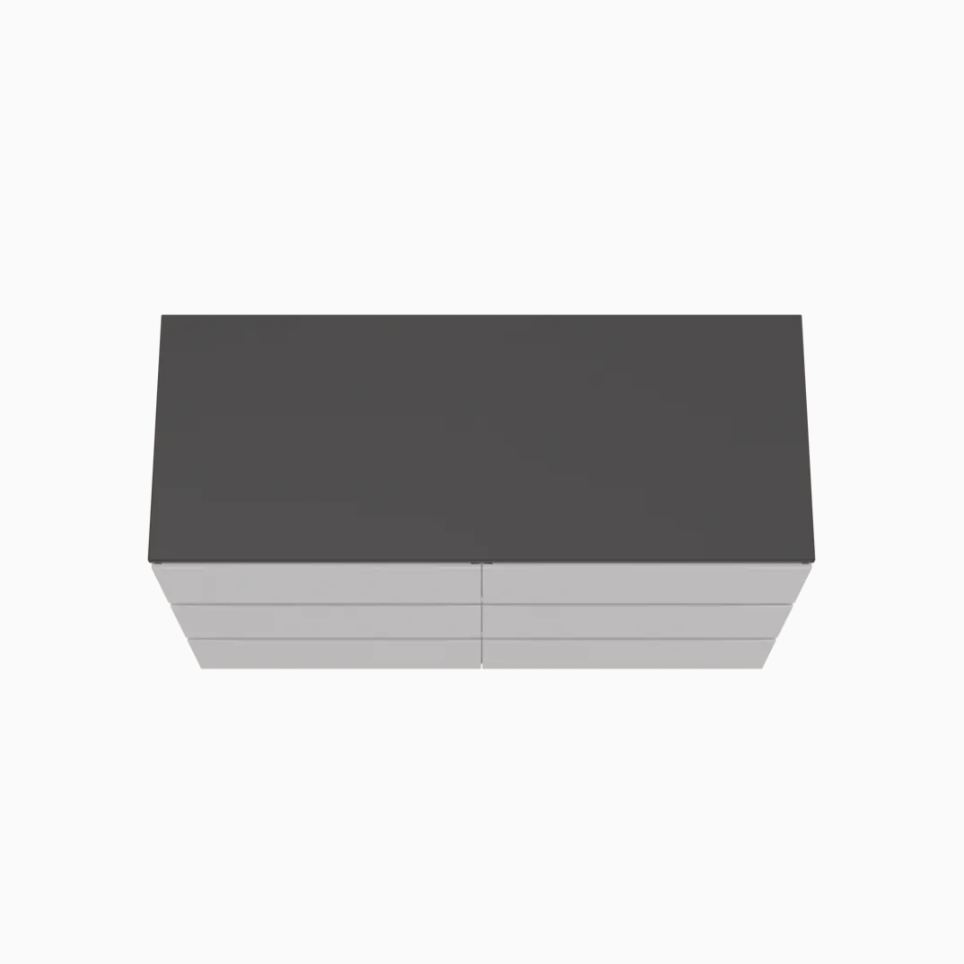 Storke Edge badkamermeubel met Panton wastafelblad voor waskom(men)
