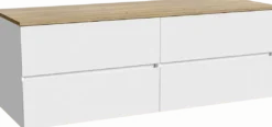 Storke Edge badkamermeubel met Panton wastafelblad voor waskom(men)