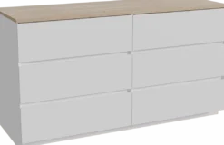 Storke Edge badkamermeubel met Panton wastafelblad voor waskom(men)