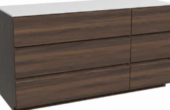 Storke Edge badkamermeubel met Tavola wastafelblad voor waskom(men)