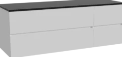 Storke Edge badkamermeubel met Panton wastafelblad voor waskom(men)