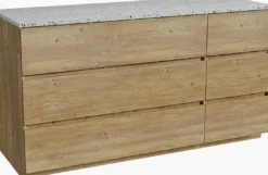 Storke Edge badkamermeubel met Tavola wastafelblad voor waskom(men)