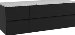 Storke Edge badkamermeubel met Tavola wastafelblad voor waskom(men)