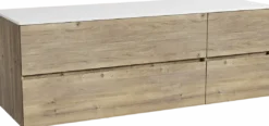 Storke Edge badkamermeubel met Tavola wastafelblad voor waskom(men)