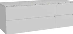 Storke Edge badkamermeubel met Tavola wastafelblad voor waskom(men)
