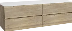 Storke Edge badkamermeubel met Tavola wastafelblad voor waskom(men)