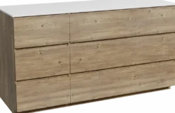 Storke Edge badkamermeubel met Tavola wastafelblad voor waskom(men)