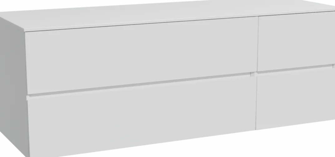 Storke Edge badkamermeubel met Tavola wastafelblad voor waskom(men)