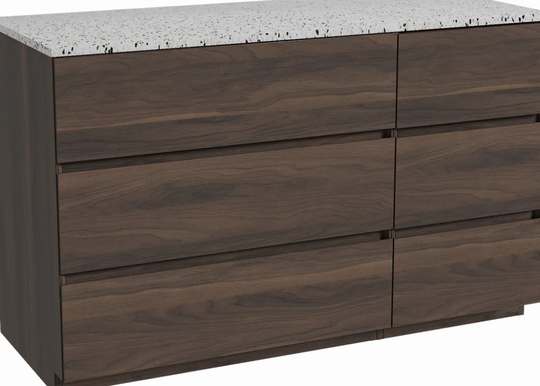 Storke Edge badkamermeubel met Tavola wastafelblad voor waskom(men)