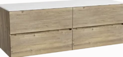 Storke Edge badkamermeubel met Tavola wastafelblad voor waskom(men)