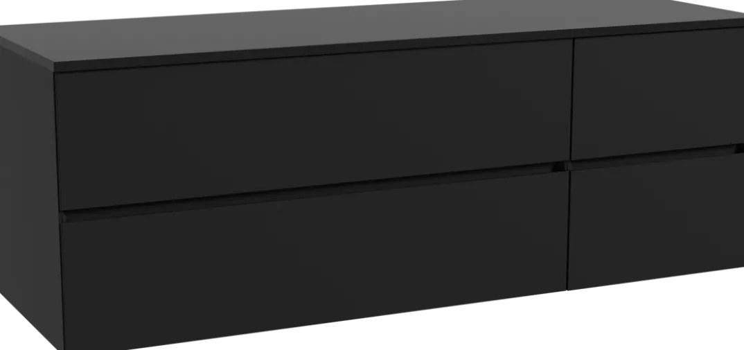 Storke Edge badkamermeubel met Panton wastafelblad voor waskom(men)