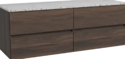 Storke Edge badkamermeubel met Tavola wastafelblad voor waskom(men)