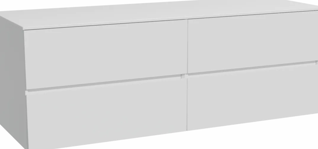 Storke Edge badkamermeubel met Tavola wastafelblad voor waskom(men)