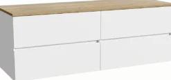 Storke Edge badkamermeubel met Panton wastafelblad voor waskom(men)