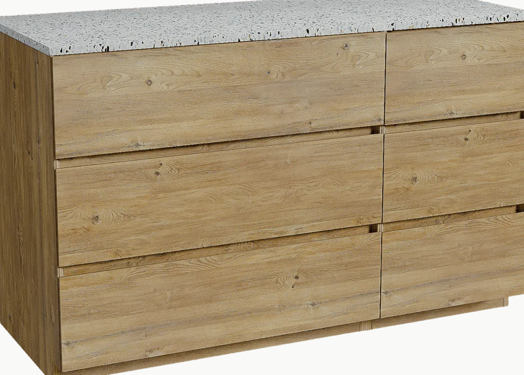 Storke Edge badkamermeubel met Tavola wastafelblad voor waskom(men)