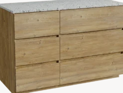 Storke Edge badkamermeubel met Tavola wastafelblad voor waskom(men)