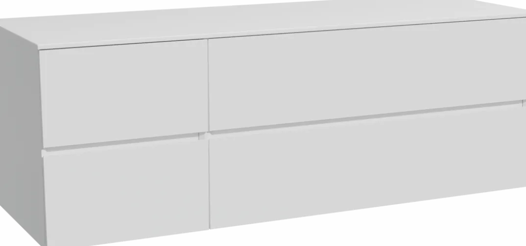 Storke Edge badkamermeubel met Tavola wastafelblad voor waskom(men)