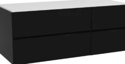 Storke Edge badkamermeubel met Tavola wastafelblad voor waskom(men)