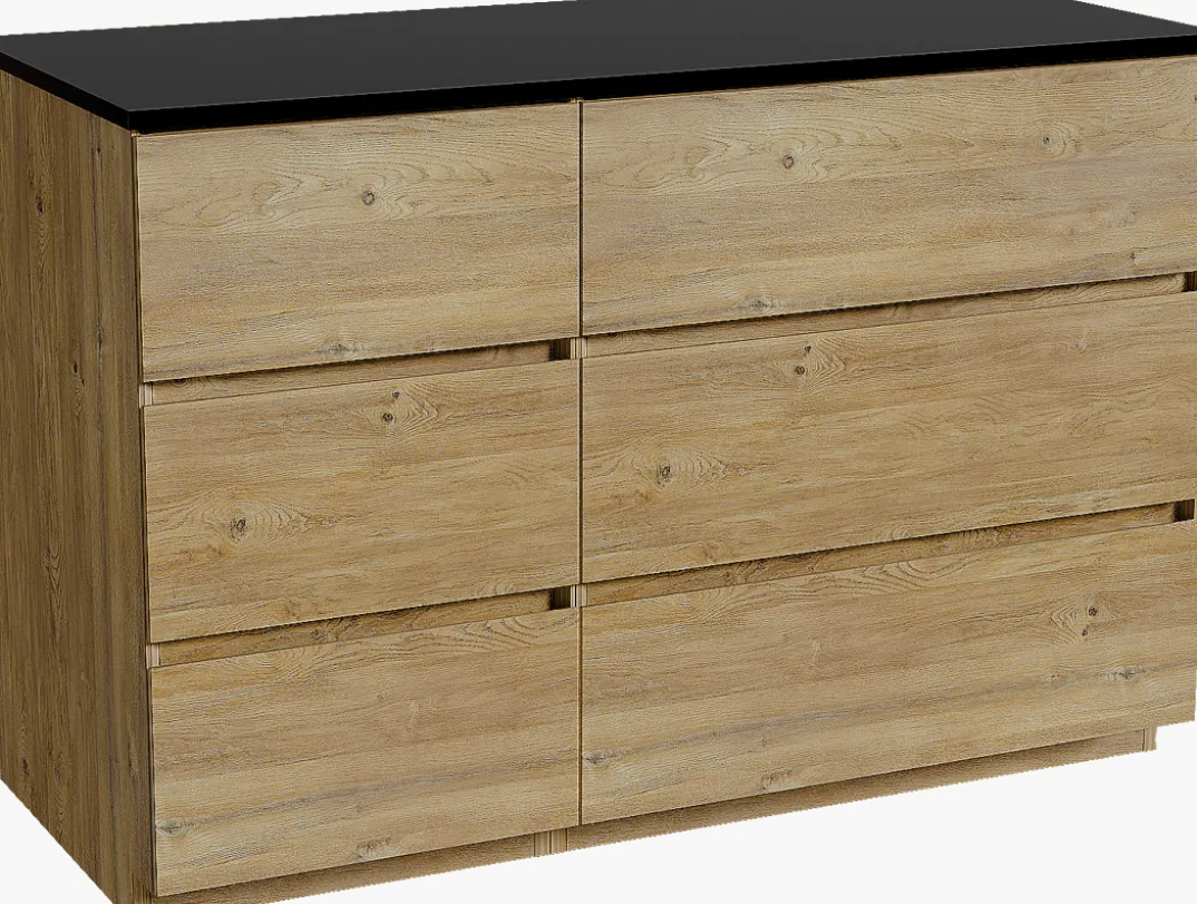 Storke Edge badkamermeubel met Panton wastafelblad voor waskom(men)