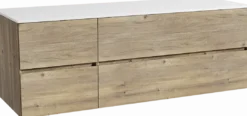 Storke Edge badkamermeubel met Tavola wastafelblad voor waskom(men)