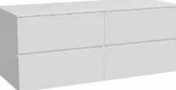 Storke Edge badkamermeubel met Tavola wastafelblad voor waskom(men)