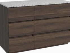 Storke Edge badkamermeubel met Tavola wastafelblad voor waskom(men)