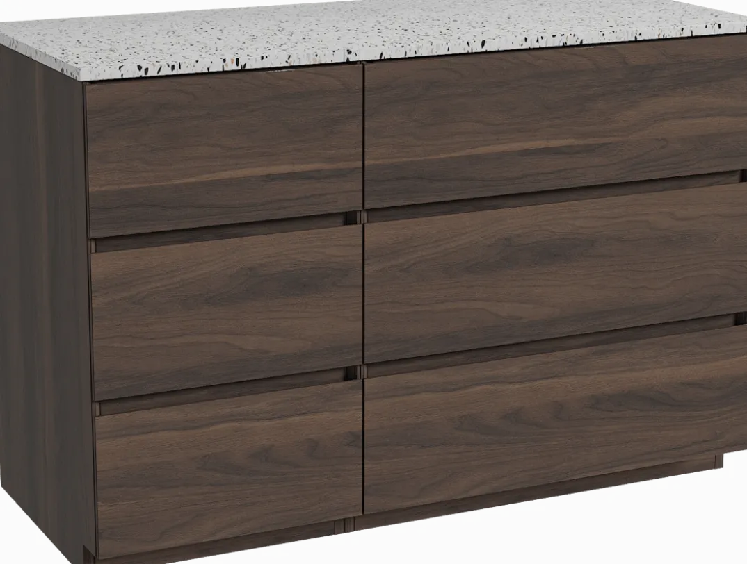 Storke Edge badkamermeubel met Tavola wastafelblad voor waskom(men)