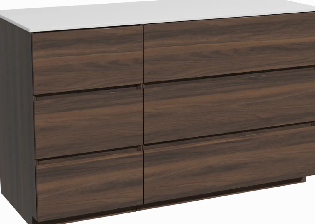 Storke Edge badkamermeubel met Tavola wastafelblad voor waskom(men)