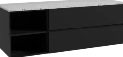 Storke Edge badkamermeubel met Tavola wastafelblad voor waskom(men)