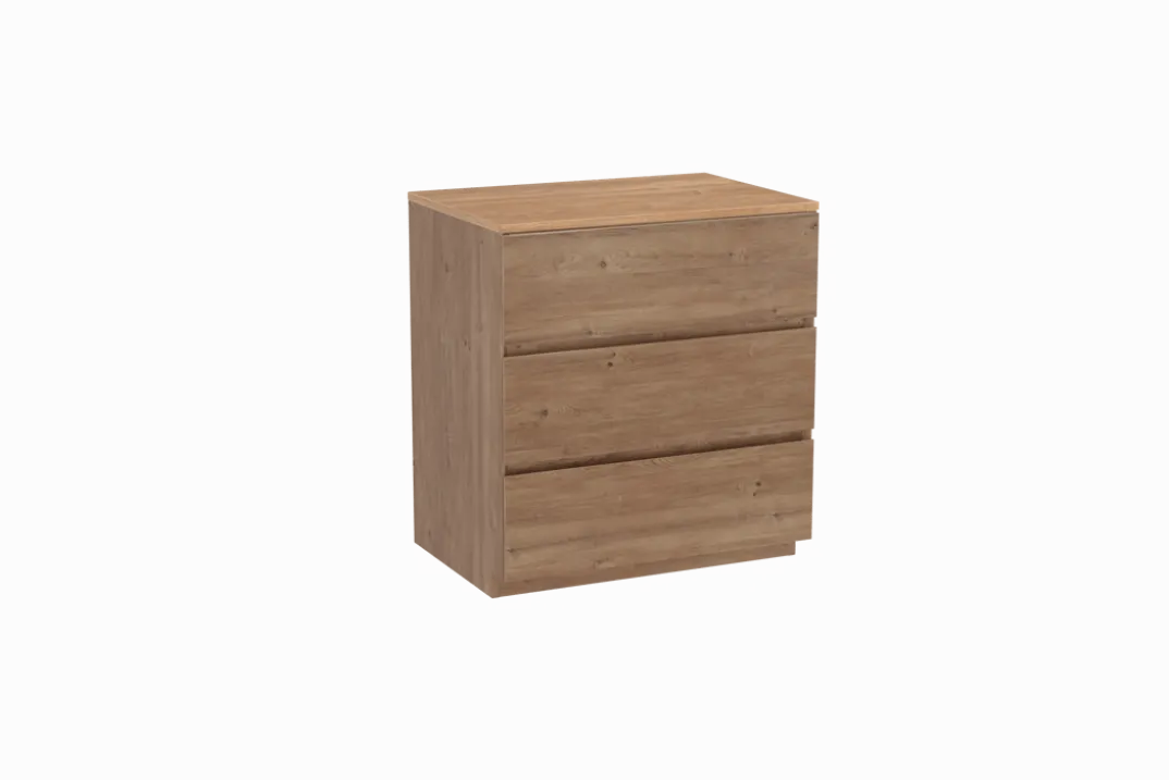 Storke Edge badkamermeubel met Panton wastafelblad voor waskom(men)