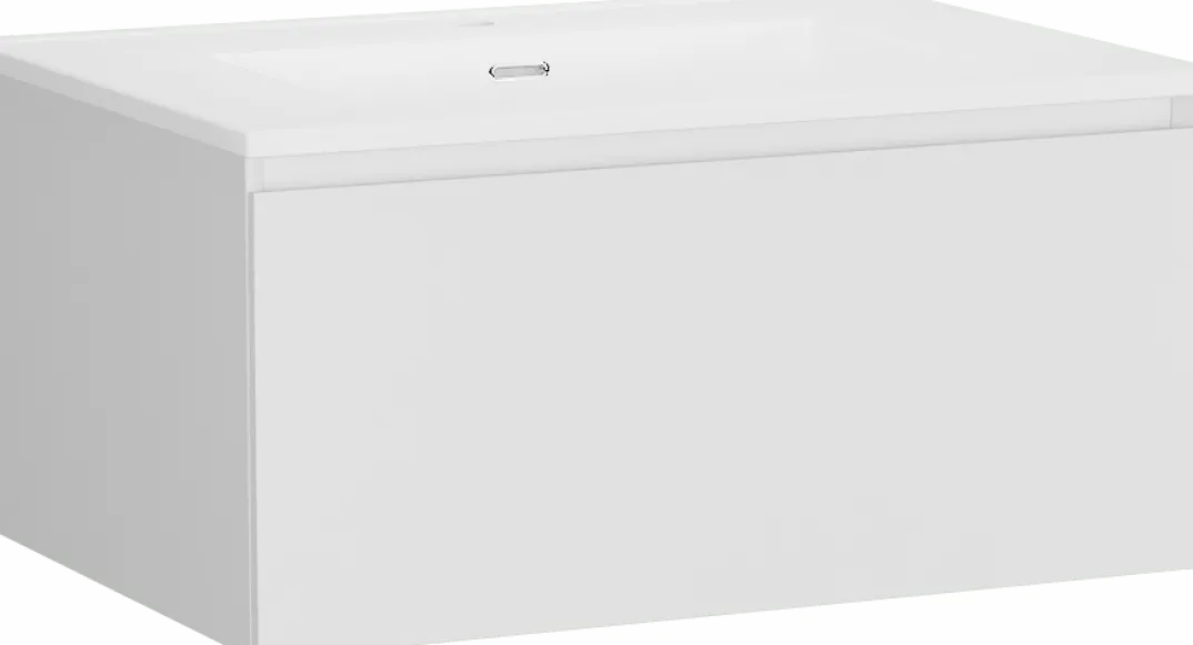 Storke Edge badkamermeubel met Kera wastafel, afvoerplug inbegrepen
