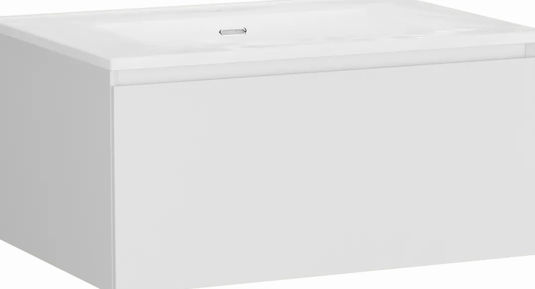 Storke Edge badkamermeubel met Kera wastafel, afvoerplug inbegrepen