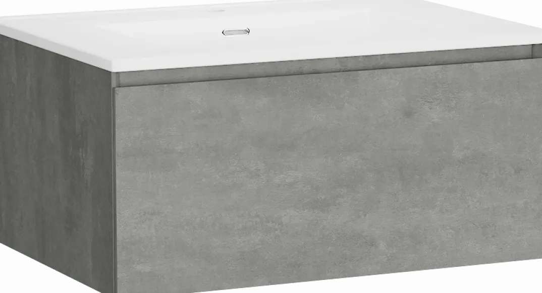 Storke Edge badkamermeubel met Kera wastafel, afvoerplug inbegrepen
